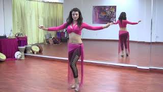 StepFlix Belly dance Level 1 basic step 11 hip lifts amp crescents [upl. by Wahlstrom]