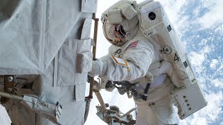 Spacewalk by NASA Astronauts to Install Space Station Science Platform [upl. by Asirrom728]