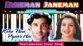 Janeman Janeman  Kaho Naa Pyar Hai  Piano  Amisha Patel  Hritik Roshan  KGBPianoTutorial [upl. by Gibb]