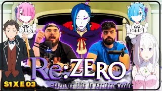 انیمه ری زیرو ریکشن به انیمه ری زیرو  ReZero S1 E3 Starting Life in Another World anime reaction [upl. by Adamec]