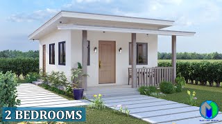 SMALL HOUSE DESIGN 40sqm 2 BEDROOMS [upl. by Leahcar]