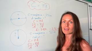 The Maths Prof Find Radius amp Diameter from Circumference [upl. by Gaile726]