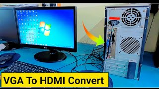 Computer Me VGA To HDMI Kaise Chalaye  VGA To HDMI PC Me Connect Kaise Kare  VGA To HDMI [upl. by Gerk]