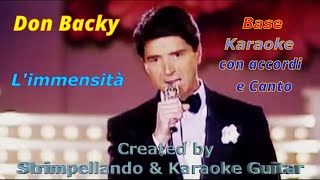 Don Backy – L’immensità  Base karaoke con accordi e CantoFair Use [upl. by Bohner211]