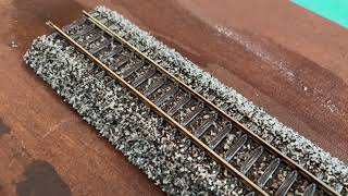 How to pimp a Roco Line model train track with ballast  Aufpeppen und Schottern eines RocoGleises [upl. by Eluj]