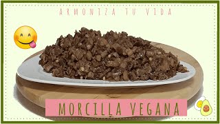 Morcilla vegana 😋  Receta fácil ✅ Tu lado vegetariano [upl. by Aivek497]