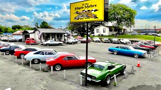 American Muscle Cars Maple Motors Update 7124 Lot Walk Hot Rods USA Classics For Sale Inventory [upl. by Androw971]