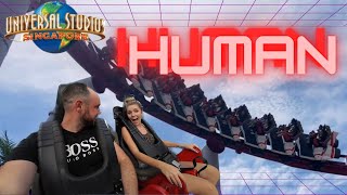 Human Front row POV in 4K Battlestar Galactica Universal Studios Singapore [upl. by Zina]