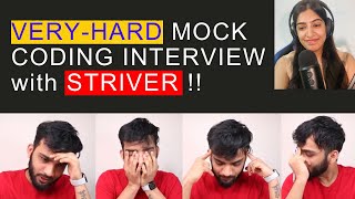 VERY HARD Mock Coding Interview with STRIVER YouTuber Googler takeUforward striver79 [upl. by Iorgos]