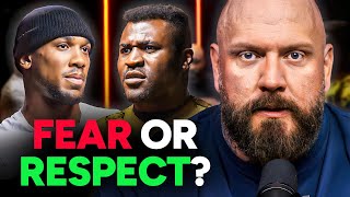 Joshua vs Ngannou Face Off Reaction [upl. by Sualkin]