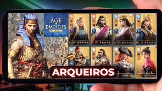 🔴 COMBINAÇÃO DOS MELHORES HERÓIS ARQUEIROS NO AGE OF EMPIRES MOBILE 🔴 [upl. by Atnod262]