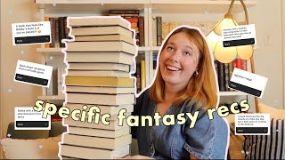 Hyper Specific Fantasy Book Recs a read for whatever mood [upl. by Notsew]