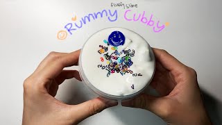 Korean Slime ASMRSlrk Fluffy SlimeRummy Cubby [upl. by Jedediah986]