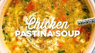 Chicken Pastina Soup  Supergolden Bakes [upl. by Sille]