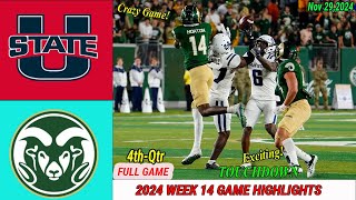 Colorado State Rams Vs Utah State Aggies WEEK 14 FULL GAME 4thQtr  Nov 292024  NCAAF TODAY [upl. by Flinn]