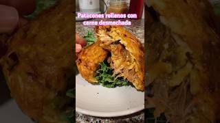 Patacones rellenos fácil y sencillos de preparar receta bendiciones feedshorts parati comida [upl. by Libre357]