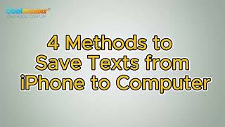 How to Save Text Messages from iPhone to Computer in 4 Ways [upl. by Garrot]