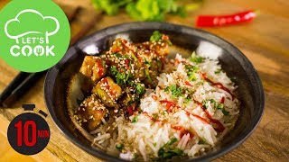 REZEPT Asiatische Teriyaki Bowl  Tofu richtig braten [upl. by Nylaf867]