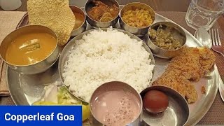 Best seafood thali north goa Copperleaf porvorim Goa review Best restaurant near baga Calangute [upl. by Anilehcim]