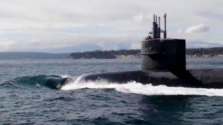 US Militarys Ballistic Missile Submarine USS Pennsylvania Sails Through Puget Sound [upl. by Knowlton]