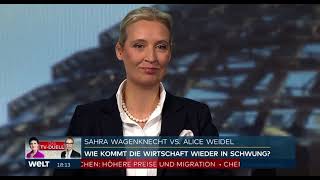 Das Duell Teil 1 DrAlice Weidel AfD gegen Sarah Wagenknecht BSW [upl. by Nero]