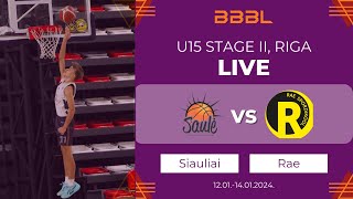 Siauliai 2010 vs Rae SK  Kiili SK 2009  BBBL boys U15 [upl. by Idnir97]