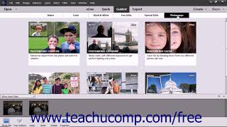Photoshop Elements 2018 Tutorial Photomerge Adobe Training [upl. by Darra]