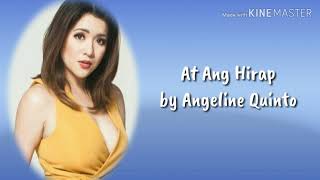 At Ang Hirap by Angeline Quinto lyrics [upl. by Nivk95]