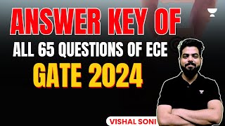 Response Sheet Released  Answer Key of all 65 questions of ECE GATE 2024  Vishal Soni [upl. by Steward]