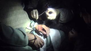 Navy FMF Corpsman sutures Dbag taliban hand in sangin Afghanistan [upl. by Neruat]