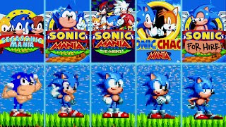 Evolution of Sonic Mania Mods SegaSonicModgen SonicSonic ReImaginedSonic ChaosSonic For Hire [upl. by Harlen451]