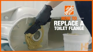 How to Replace a Toilet Flange  Toilet Repair  The Home Depot [upl. by Tal]