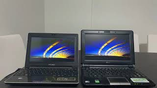 Laptop Computer Boot Race  Mobee SK120 vs Asus EeePC [upl. by Natsirt13]