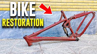 Epic Bicycle RESTORATION Turning A Trash Bike Into A TREK Mountain Bike [upl. by Idnil]