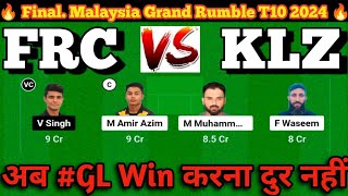 FRC vs KLZ Dream11 Prediction  Frc Klz dream11 team  frc vs klz dream11 [upl. by Eddi389]