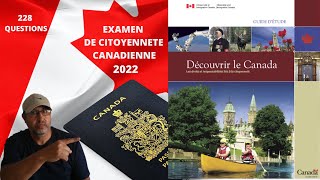 EXAMENTEST DE CITOYENNETE CANADIENNE 2022 MISE A JOUR 228 QUESTIONS [upl. by Wallas]