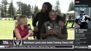 Marshawn Lynch hilarious training camp interview [upl. by Kyd]