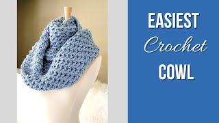 Easiest Free Crochet Cowl Pattern [upl. by Ydassac849]