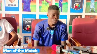 MVP Musah Alhassan Reacts to Our Triumph Over Catholic Stars  PostMatch Conference [upl. by Joel]