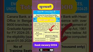 Bank में भर्ती 2024  केनरा बैंक new vacancy  canara Bank vacancy 2024 Bankjob2024 shorts [upl. by Arad]