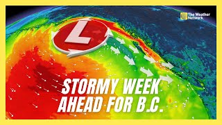 Storm Parade to March Into BC With Multiple Systems  forecast [upl. by Lynett]