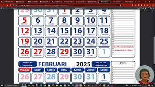 Template Kalender 2025 Hijriah amp Jawa Resmi SKB Menteri CDR AI PDF JPG [upl. by Yesnek]