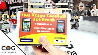 1975 Topps Baseball Cards Set Break Box MidWeek Video 230224 [upl. by Magena881]