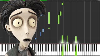 Victors Piano Solo  Corpse Bride Piano Tutorial Synthesia  The Wild Conductor [upl. by Garibold]