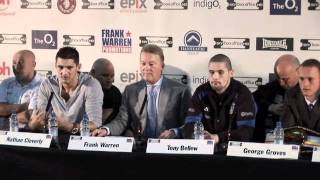 UNCUT  NATHAN CLEVERLY V TONY BELLEW O2 PRESS CONFERENCE FOR iFILM LONDON [upl. by Itsur632]