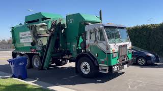 Calmet services trash truck 151 Peterbilt 320 part 98 [upl. by Malo]