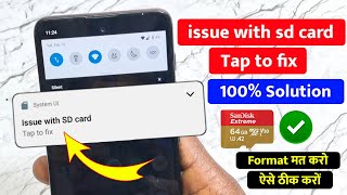 Solved issue with sd card tap to fix without format problem  issue with sd card tap to fix android [upl. by Llain559]