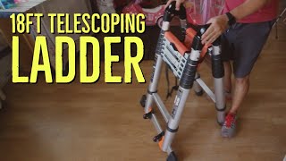 Portable Telescoping Ladder Unboxing and Set Up [upl. by Remle952]