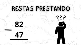 ¡Aprende a hacer restas prestando fácil y rápido Método paso a paso paraa mamás y niños [upl. by Nnylyar]