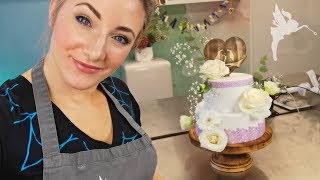 Hochzeitstorte MakingOf  Torte zur Hochzeit ohne Butter und Sahne  Cupcakes Macarons  Kuchenfee [upl. by Kerred]